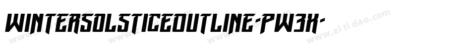 WinterSolsticeOutline-Pw3x字体转换