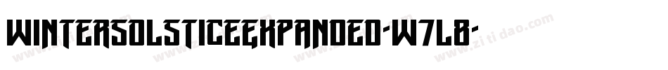 WinterSolsticeExpanded-w7l8字体转换 WinterSolsticeExpanded-w7l8字体转换