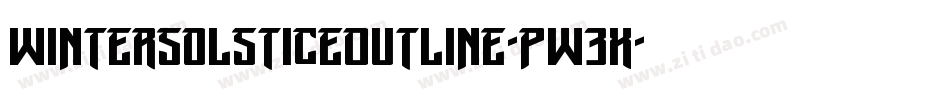 WinterSolsticeOutline-Pw3x字体转换