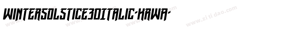 WinterSolstice3DItalic-KrWA字体转换