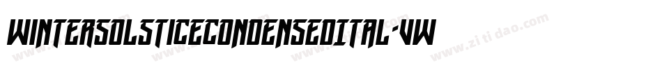 WinterSolsticeCondensedItal-vwg7字体转换 WinterSolsticeCondensedItal-vwg7字体转换