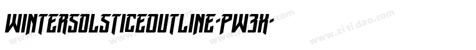 WinterSolsticeOutline-Pw3x字体转换