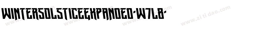 WinterSolsticeExpanded-w7l8字体转换 WinterSolsticeExpanded-w7l8字体转换