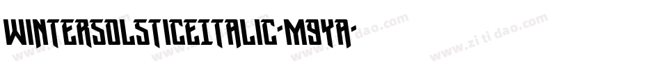 WinterSolsticeItalic-m9Ya字体转换 WinterSolsticeItalic-m9Ya字体转换