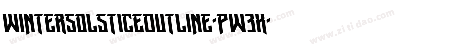 WinterSolsticeOutline-Pw3x字体转换