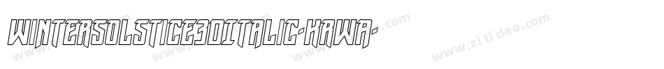 WinterSolstice3DItalic-KrWA字体转换