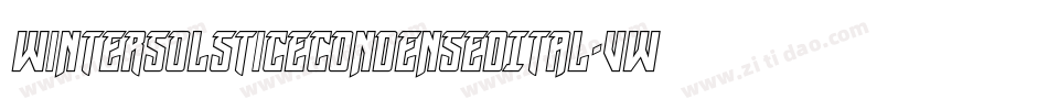 WinterSolsticeCondensedItal-vwg7字体转换 WinterSolsticeCondensedItal-vwg7字体转换