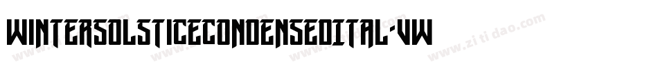 WinterSolsticeCondensedItal-vwg7字体转换 WinterSolsticeCondensedItal-vwg7字体转换