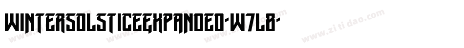 WinterSolsticeExpanded-w7l8字体转换 WinterSolsticeExpanded-w7l8字体转换