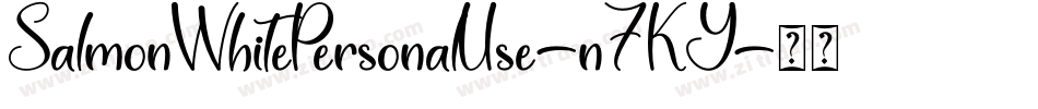 SalmonWhitePersonalUse-n7KY字体转换