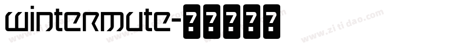 Wintermute字体转换