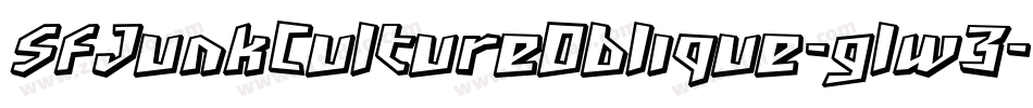 SfJunkCultureOblique-glw3字体转换
