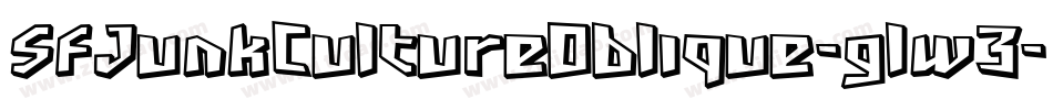 SfJunkCultureOblique-glw3字体转换