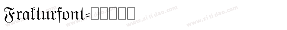 Frakturfont字体转换