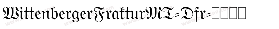 WittenbergerFrakturMT-Dfr字体转换