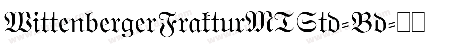 WittenbergerFrakturMTStd-Bd字体转换