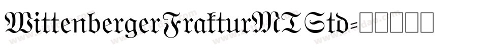 WittenbergerFrakturMTStd字体转换