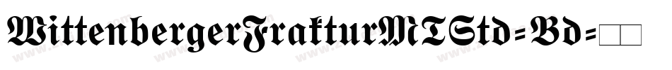 WittenbergerFrakturMTStd-Bd字体转换