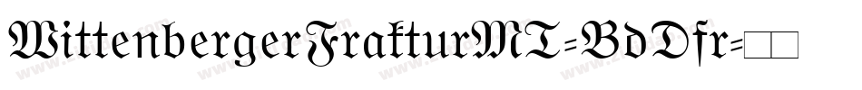 WittenbergerFrakturMT-BdDfr字体转换