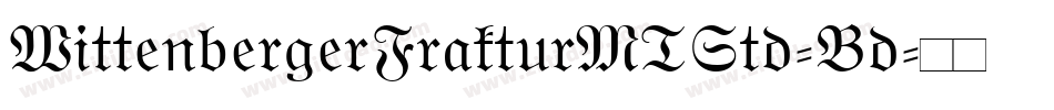 WittenbergerFrakturMTStd-Bd字体转换
