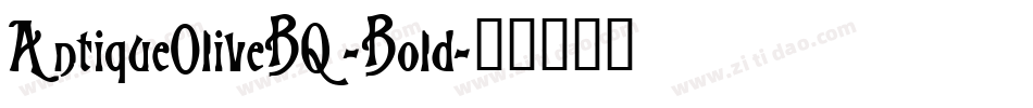 AntiqueOliveBQ-Bold字体转换