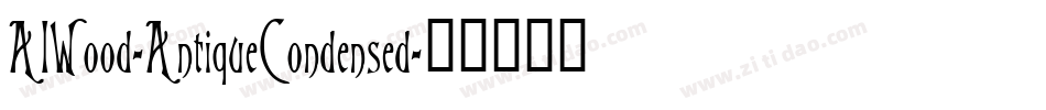 AIWood-AntiqueCondensed字体转换