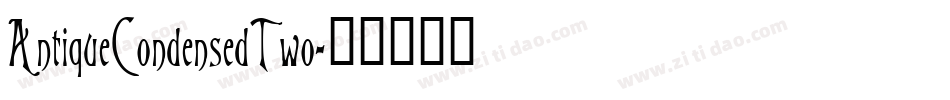 AntiqueCondensedTwo字体转换