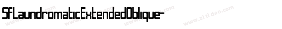 SfLaundromaticExtendedOblique-AJRD字体转换