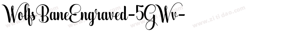 WolfsBaneEngraved-5GWv字体转换
