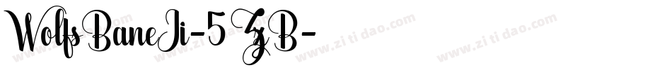WolfsBaneIi-5ZzB字体转换