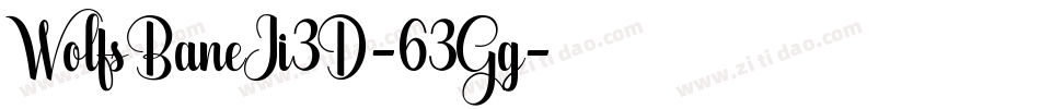 WolfsBaneIi3D-63Gg字体转换
