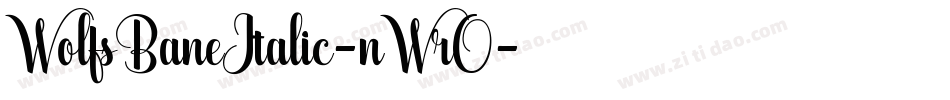 WolfsBaneItalic-nWrO字体转换