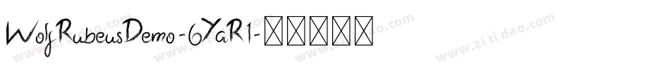 WolfRubeusDemo-6YaR1字体转换