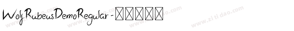 WolfRubeusDemoRegular字体转换