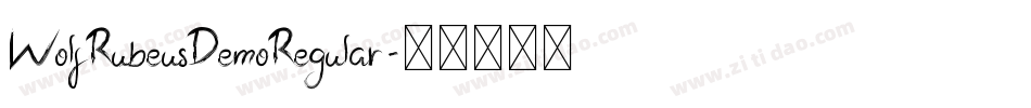 WolfRubeusDemoRegular字体转换