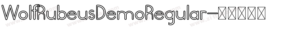 WolfRubeusDemoRegular字体转换