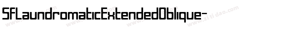 SfLaundromaticExtendedOblique-AJRD字体转换