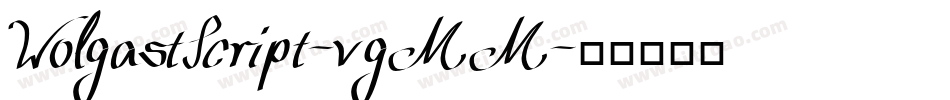 WolgastScript-vgMM字体转换