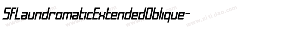 SfLaundromaticExtendedOblique-AJRD字体转换