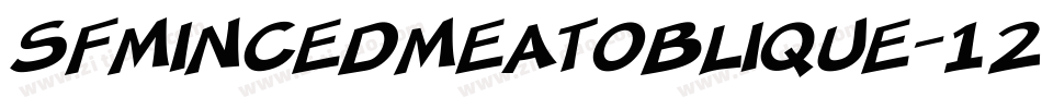 SfMincedMeatOblique-1294字体转换