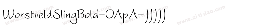 WorstveldSlingBold-OApA字体转换