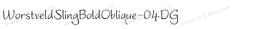 WorstveldSlingBoldOblique-04DG字体转换