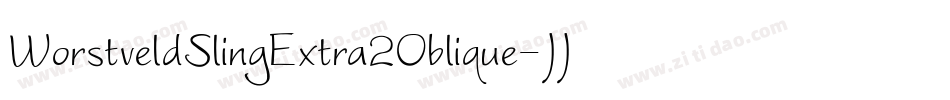 WorstveldSlingExtra2Oblique字体转换