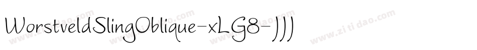 WorstveldSlingOblique-xLG8字体转换