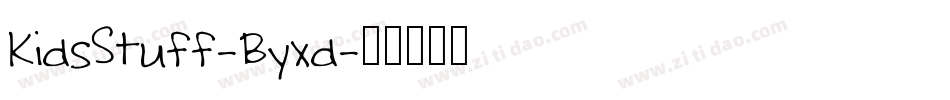 KidsStuff-Byxd字体转换