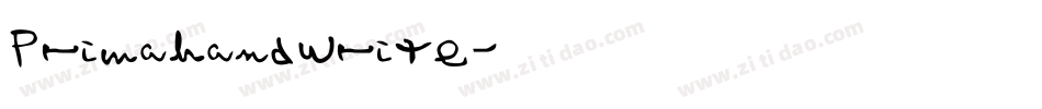 Primahandwrite字体转换