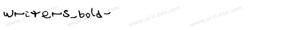 writers_bold字体转换