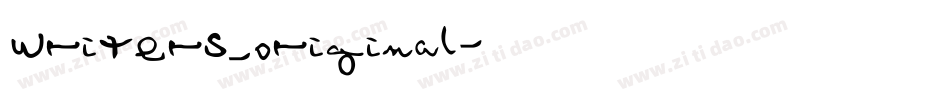 writers_original字体转换