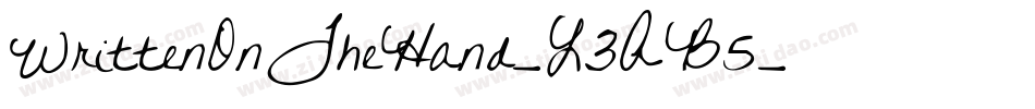 WrittenOnTheHand-L3AB5字体转换