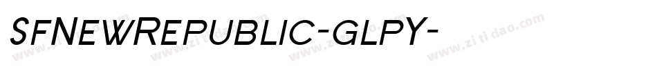 SfNewRepublic-glpY字体转换 SfNewRepublic-glpY字体转换